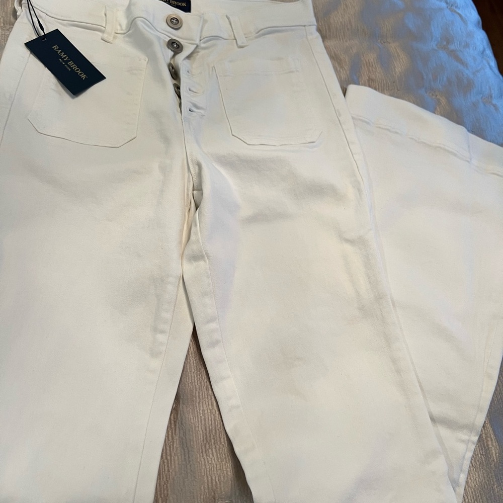 RAMY BROOK wide leg pants soft denim